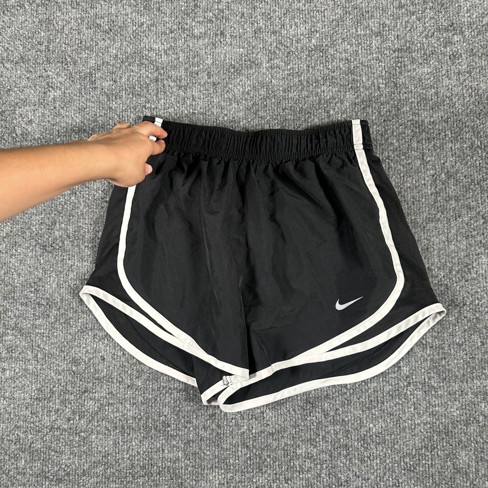 Nike Shorts Womens Size S Black Dri-Fit Running Athletic Mesh Trim Lightweight